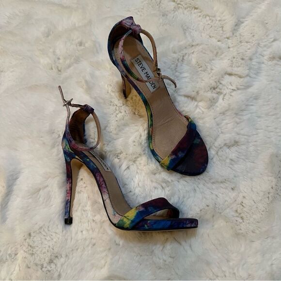 Steve Madden size 6 tie-dye strap heels - Picture 1 of 15